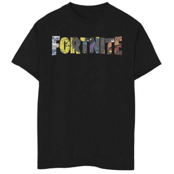 Fortnite Boys Kids Black Crewneck Short Sleeve Logo Graphic Tee. Youth Large. - Picture 1 of 7